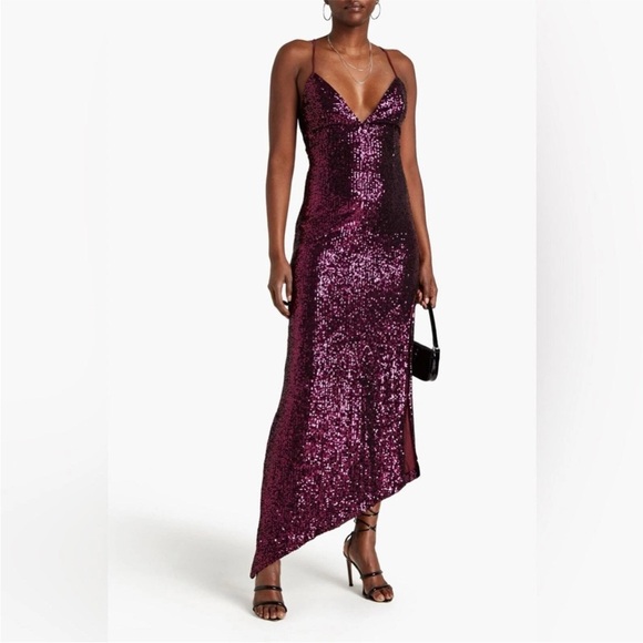NWT Retrofete “Tulle” Sparkling Violet Asymmetrical Gown